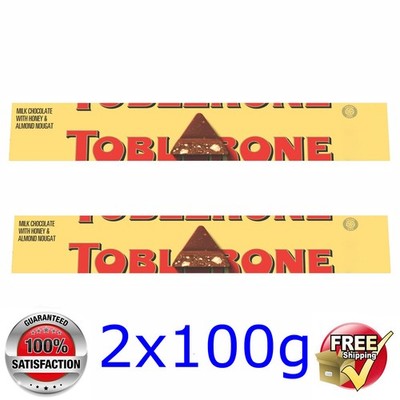 Toblerone @ Milk Chocolate with Honey & Almond Nougat Swiss Made @ 2x100g 01/27