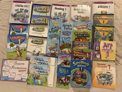 Abeka 1 First Grade Lot Books Curriculum Lesson Plans Readers Teacher Keys