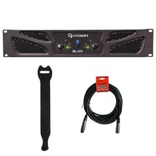 Crown Audio XLi 800 Stereo Power Amplifier w/ Fastener Straps 10-pck  XLR Cable