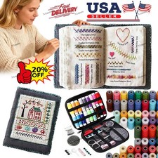 Embroidery Stitch Book Kit,2026 New Portable All Scenario Embroidery Stitch Book