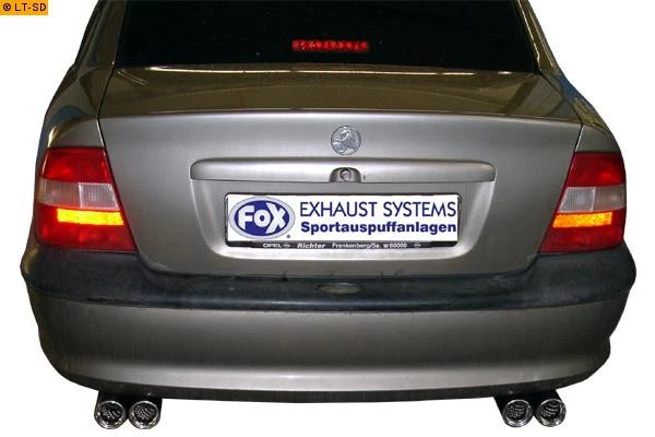 Fox Sportauspuff Re Li Je 2X76Mm Para Opel Vectra B Tipo J96 Sin Enganche. - Imagen 2 de 4