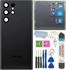 Galaxy S22 Ultra Back Glass Cover Waterproof Housing Door with Camera Glass