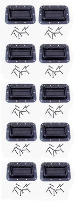 (10 PACK) PENN ELCOM H7154K Spring Loaded BLACK Recessed Case Handle w/Screws