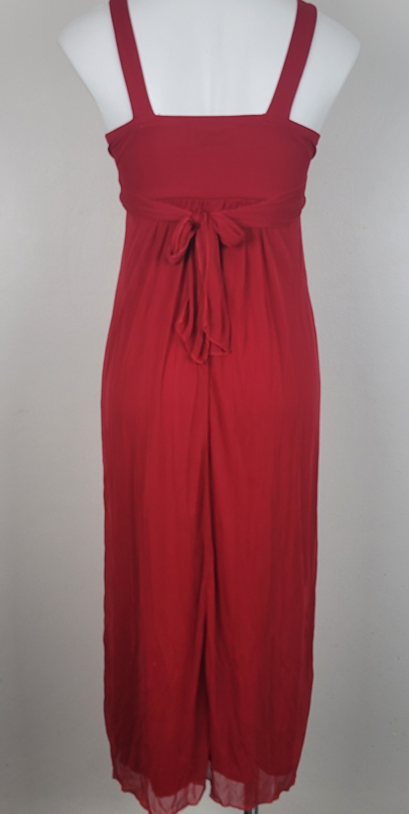 Ruby Rox Red Sequin Back Tie Boat Neck Layered Dr… - image 4