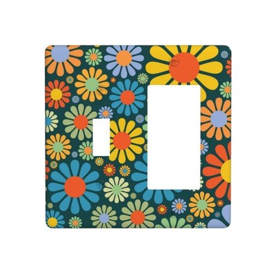 Bohemian Daisy Decora Light Switch Wall Panel With Screws Home Office Bathroom