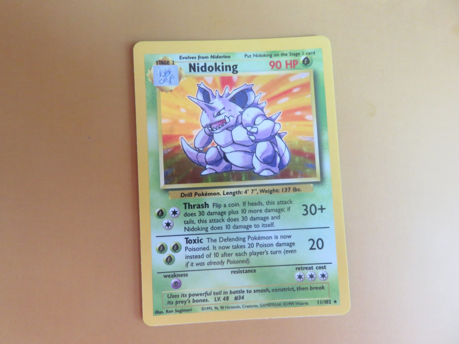 Pokemon Nidoking  11/102 LP Base Set