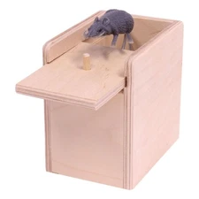 Amish-Made Wooden Mouse Surprise Prank Box Toy