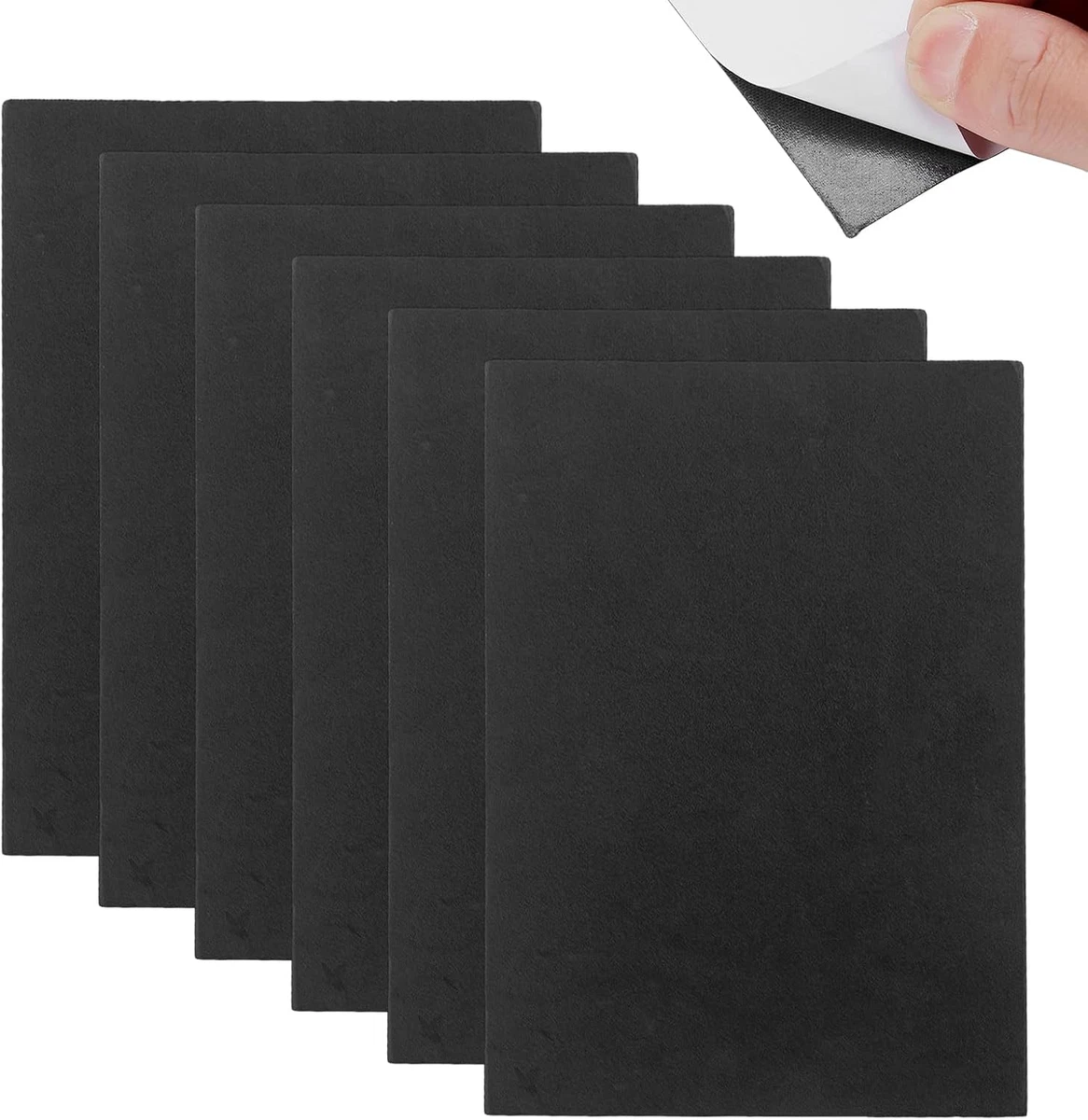 Selbstklebende Schaumstoffplatte EVA Moosgummi – 6 Stück, Schwarz, 25x20 cm, 3mm