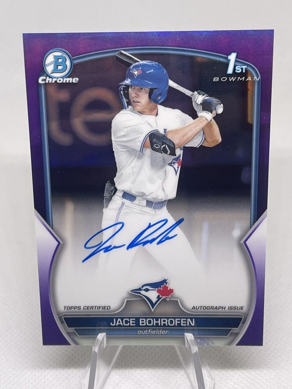 2023 Bowman Draft Chrome Auto Jace Bohrofen #CDA-JBO Purple Refractor /250