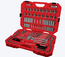 Craftsman 159-Piece Standard (SAE) & Metric Chrome Mechanics Tool Set Hard Case