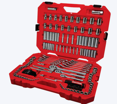 #ad Craftsman 159 Piece Standard SAE amp; Metric Chrome Mechanics Tool Set Hard Case $69.99