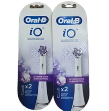 LOT OF 2 Oral-B iO Replacement Brush Heads Ultimate White Brush Heads