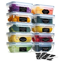 10Er Frischhaltedosen Mit Deckel Gefrierdosen Meal Prep Boxen Bpa Frei Luftdicht