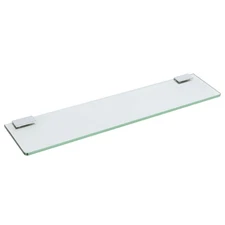 Glass Shelf for Bathroom 24 Inch, Thicken Tempered Floating Glass Shelves wit...