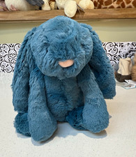 Jellycat Bashful Mineral Blue Bunny Medium Plush Soft Toy Washable BAS3MBB