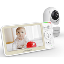 HelloBaby Video Baby Monitor-HB6256 with Remote Pan-Tilt and Zoom, 1000ft Long