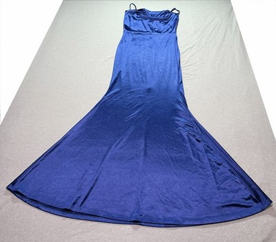 Windsor Maxi Prom Dress Women's M Minimalist Formal Occasion Indie Royal Blue
