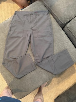 Topo Designs Men s Global Pants 32x30 Gray Nylon Stretch Hiking Outdoor