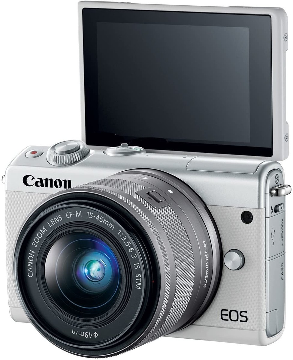 Canon EOS M100 24.2MP Digital Camera - White (Kit w/ EF-M IS STM