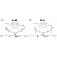 2X Valeo Bremsscheiben 276Mm BelÜFtet Vorne Passend FüR Mercedes A-KLASSE B-KLAS