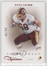 2011 Panini Prime Signatures Prime Proof Red 42/99 Russ Grimm #151 HOF 03il