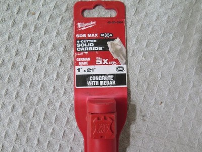 Milwaukee 48-20-3954 SDS Max 4-Cutter Solid Carbide Drill Bit 1'' X21'' - *NEW*