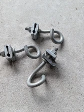 Lot of 25 Q-Span Clamps Galvanized Steel Drop Wire Mid-Span Hook Aerial Cable