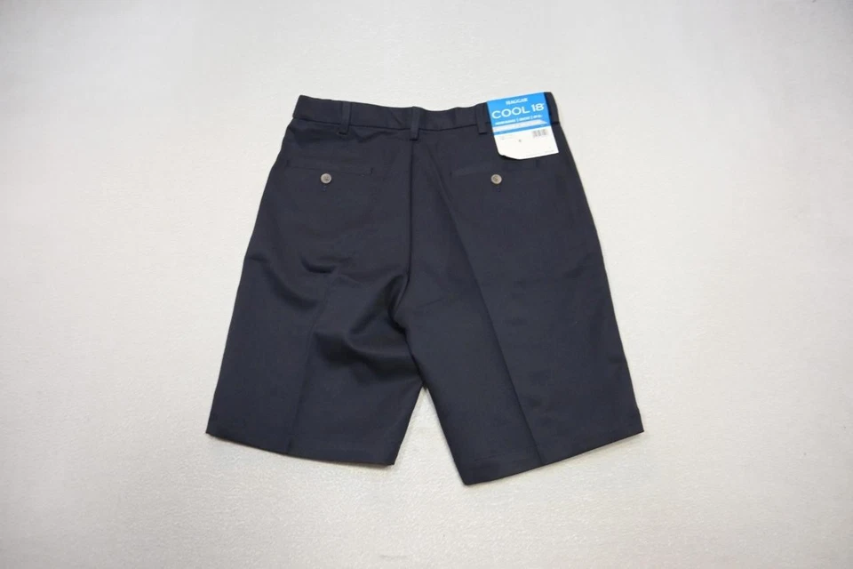 Haggar Cool18 Golf Shorts Navy Pleated Front Flex Waist 9.5" INS Mens Sz 32 NWT - Image 4 of 4
