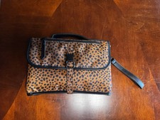 Dock A Tot Portable Changing Pad Purse Bag Wristlet Cheetah