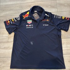 Oracle Red Bull Racing Puma Team Polo Shirt Navy XL F1 2022 Sponsors