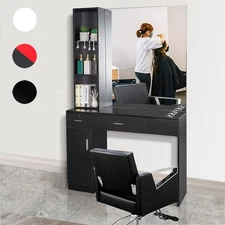 Makeup Vanity Table With Mirror Dressing Desk Beauty Salon Hair Styling Station
