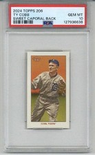 2024 TOPPS 206 SWEET CAPORAL BACK TY COBB CARD DETROIT TIGERS PSA 10 LOW POP