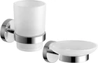 Soap Dish Toothbrush Holder Bathroom Accessory Set Traditional Chrome Wall Mount