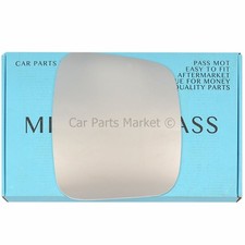 Right Driver side Flat Wing door mirror glass for Peugeot Bipper 2008-17 +plate