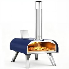 Horno para pizza BIG HORN 12" multicombustible, fabricante de pizza azul marino (quemadores se venden por separado)