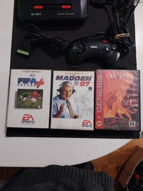 SEGA MEGADRIVE 2 MEGA DRIVE 2 PAL CONSOLE USED COMPLETE WITH 3 GAMES READ