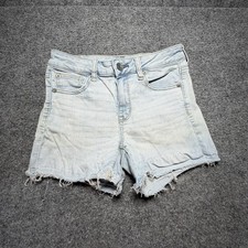 American Eagle Shorts Womens 4 Hi Rise Shortie Blue Denim 26" Waist Cutoff Short
