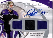 2007-08 Sweet Shot Rookie Jersey Auto #109 Jonathan Bernier /100 - HKY