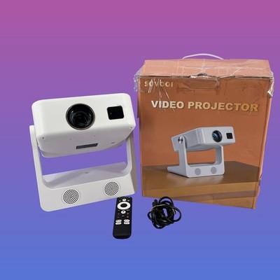 Sovboi S61Pro Google TV 1080p LCD Smart Projector WiFi Bluetooth White #U8608