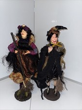 2 Halloween Decor Standing Table Top Witches 18 Tall