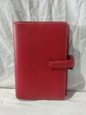 Vintage Filofax A5 Pimlico Organizer Red Italian Leather Rare Ruler Card Holder