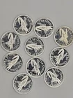 10x Great State of Florida 1 Gram Gator Gold Silver Naples 10g .999 Fine Silver
