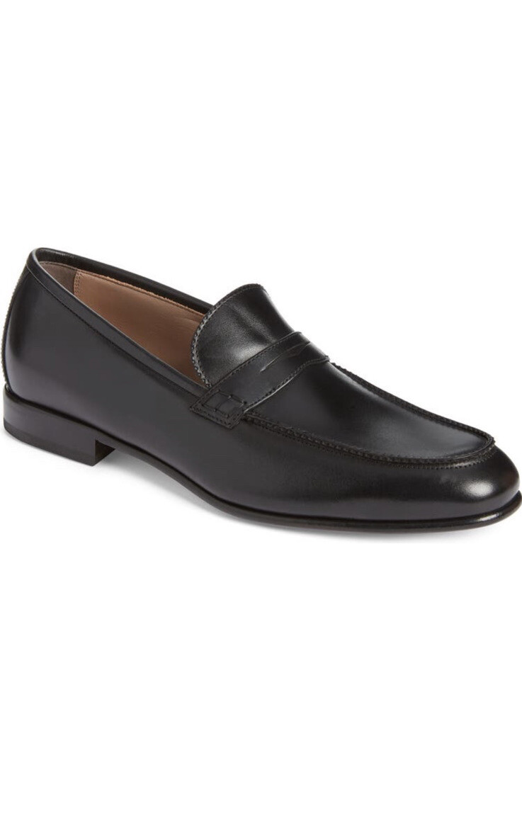 New Salvatore Ferragamo Lord Penny Men Black Leather Loafers  display picture 3