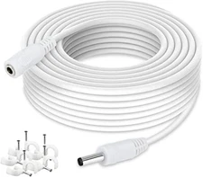 Wildhd DC Power Extension Cable 33Ft 1.35Mm X 3.5Mm Compatible with 5V DC Adapte