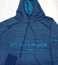 SMARTWOOL MERINO LOGO HOODIE Mens SMALL Womens MEDIUM INTRAKNIT PULLOVER WOOL