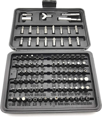 100 - Pcs 1/4 Torx Hex Torq Security Bit Set Tamper Proof Case Screwdriver