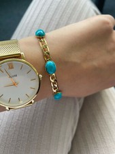 Nazar Armband Damen Armreifen Gold Opal 22 Karat Bileklik Altin Burma Bilezik