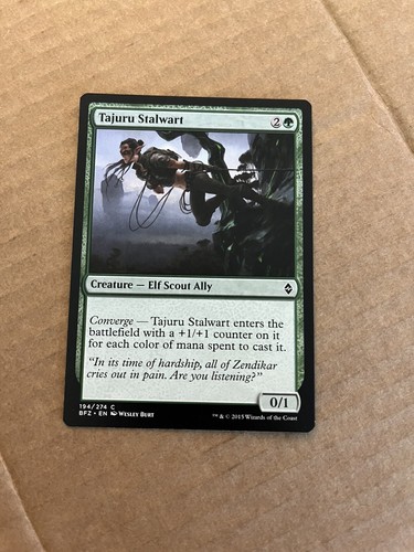 MTG Tajuru Stalwart Battle for Zendikar 194/274 Regular Common NM - Picture 1 of 2