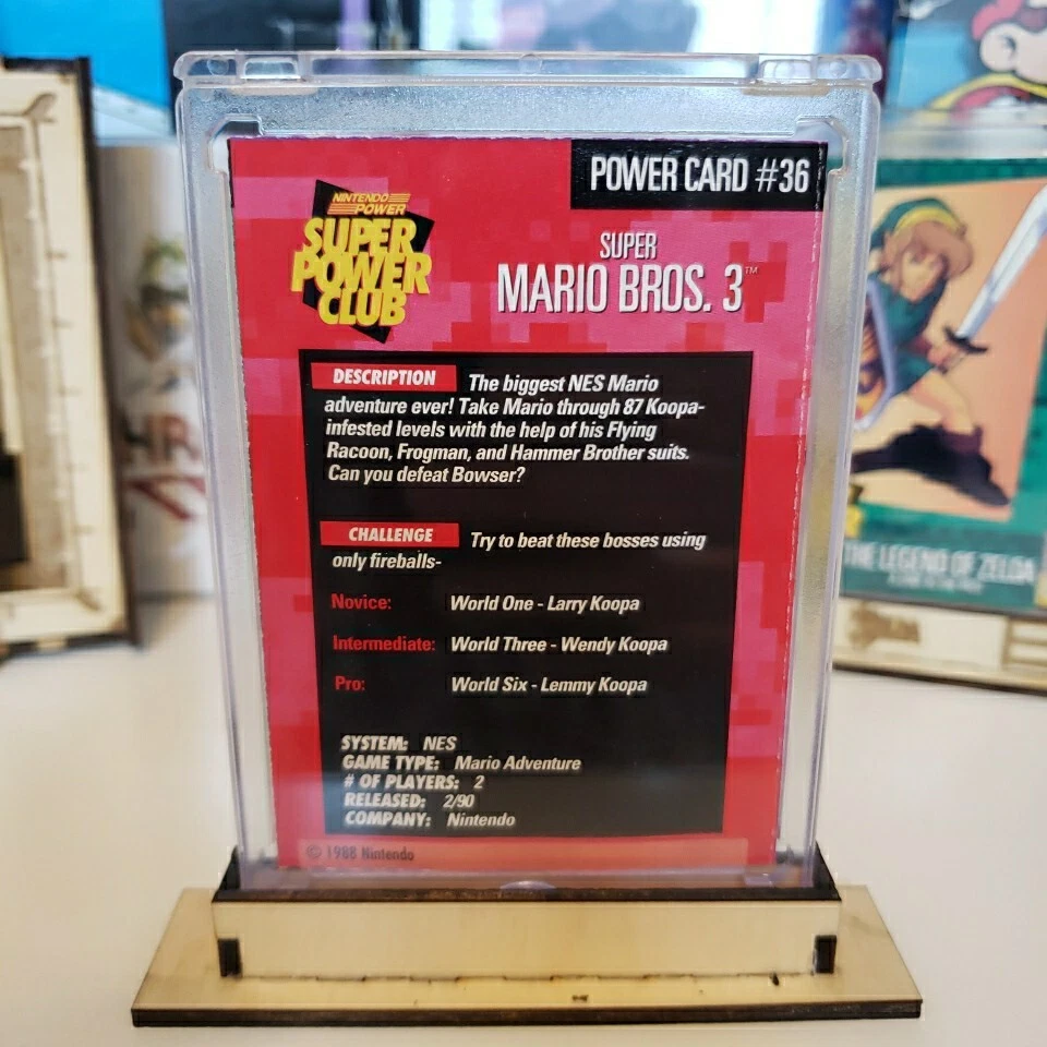 Super Mario Bros 3 NES Video Game Card Display Art Decor Game Room Home Office - Image 4 of 4