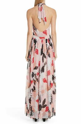 NEW FUZZI Floral Tulle Cross Halter Maxi DRESS SIZE M $625 ITALY - Main Image